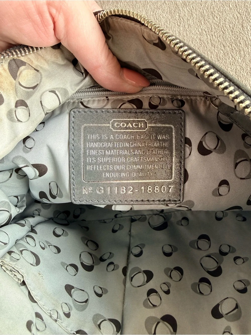 Coach Vintage Y2K Poppy Metallic Silver Leather Shoulder Bag Crossbody